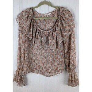 Wayf Ditsy Floral Peasant Blouse Bohemian Nordstrom Size Small Festival Light